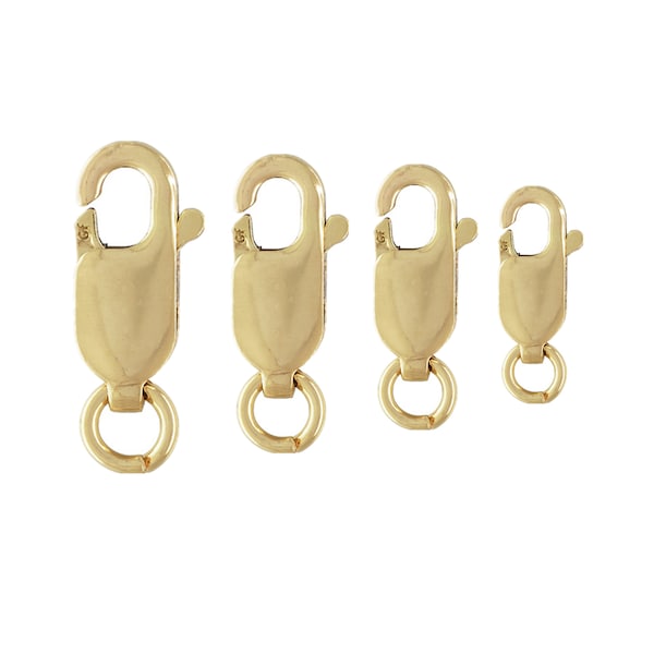 14K Gold Filled Lobster Clasps w/ Open or Closed Jump Ring, 14K Gold Filled Lobster Clasp, Trigger Clasp, Bracelet Clasp Necklace Clasp