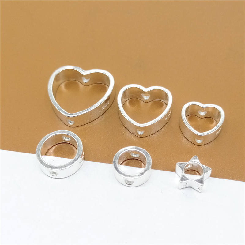 4 Sterling Silver Bead Frames for 6mm 8mm 10mm Beads 925 Etsy