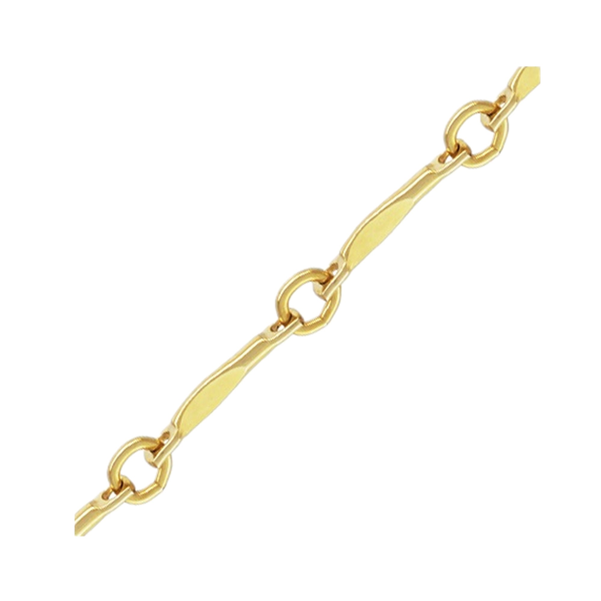 14K Gold Filled Dapped Bar Chains Bulk Gold Filled Bar Chain