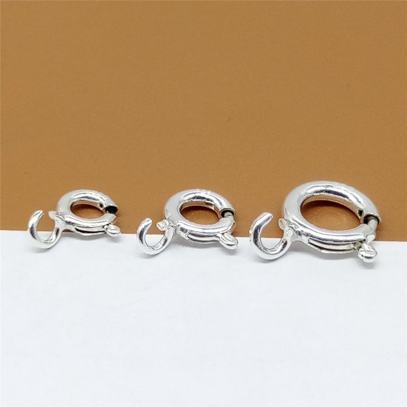 20 Sterling Silver Spring Rings 925 Sterling Silver Spring - Etsy