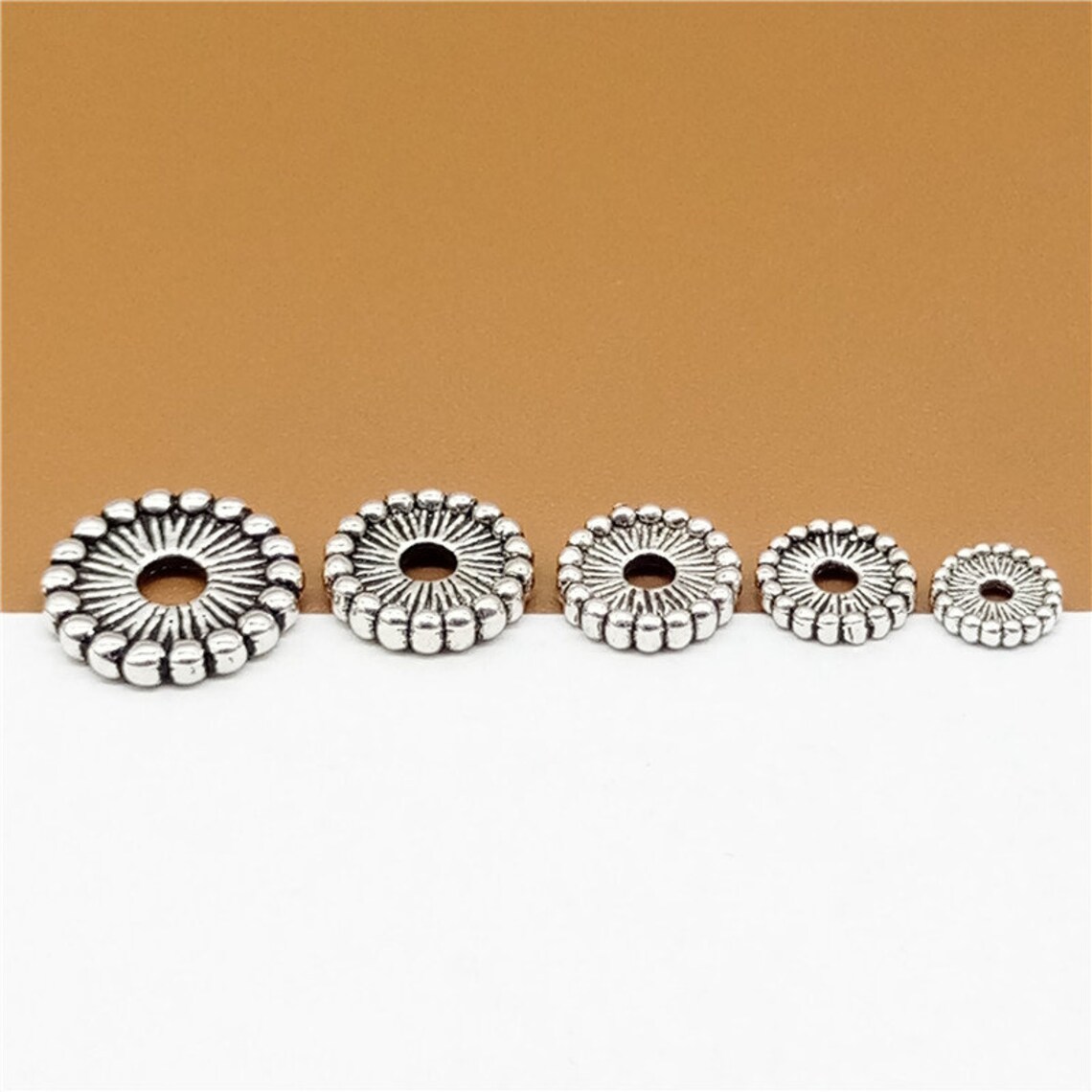 20 Sterling Silver Round Spacer Beads Bracelet Spacers 925 Etsy