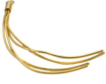 14K guld Vermeil-stil ormkedja Tassel Berlock, 925 Sterling Silver Tassel Berlock med tung 14K guldplätering, Örhänge Halsband Tassel
