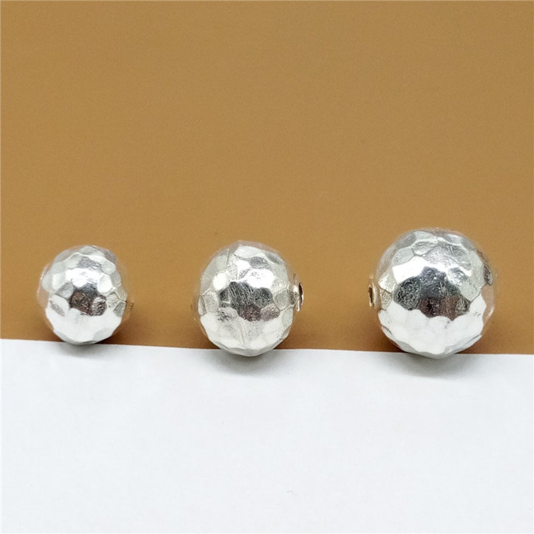 Karen Hill Tribe Silver Hammered Round Bead Ball Bead - Etsy