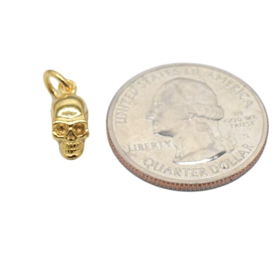 Ciondolo A Forma Di Teschio Con Fiamme In Oro Giallo 14k!! - Italia - Foto 6