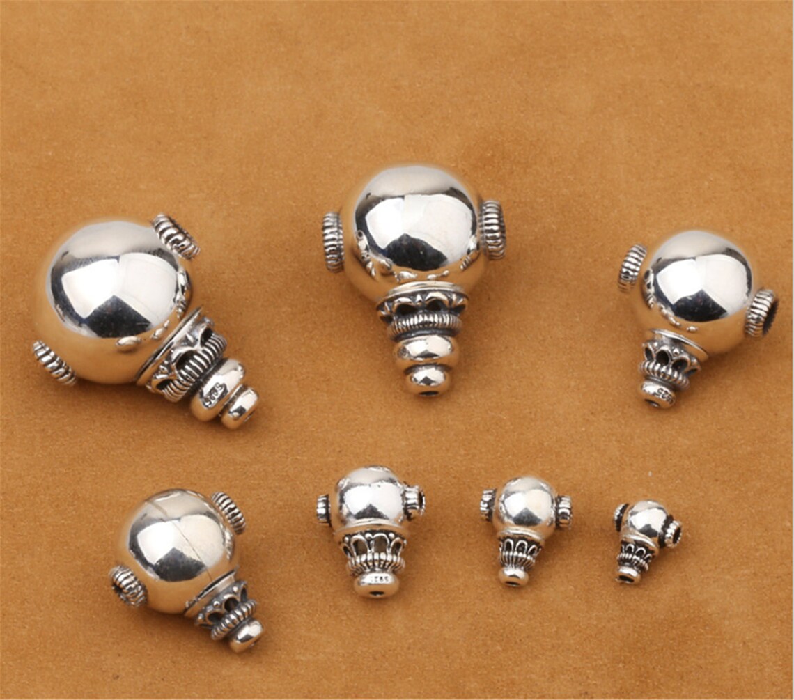 Sterling Silver Guru Beads 925 Silver Guru Beads Bright Etsy