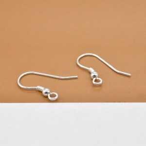 May include: Two silver earring hooks with a small ball at the end of each hook.