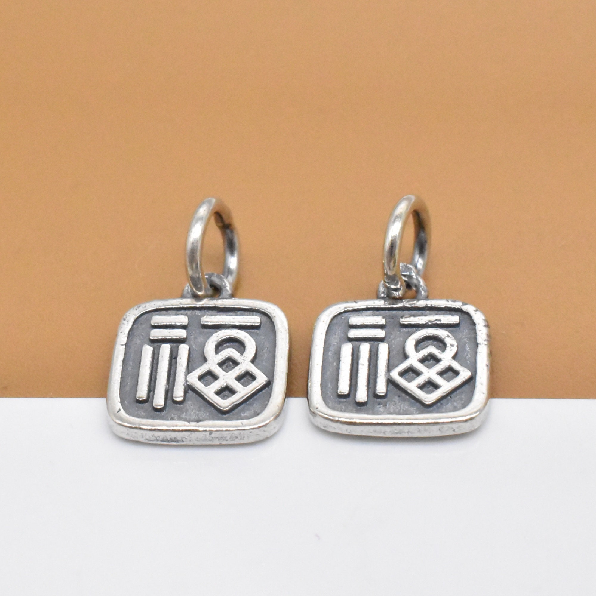 5 Sterling Silver Good Fortune Charms 925 Silver Good Fortune Etsy UK