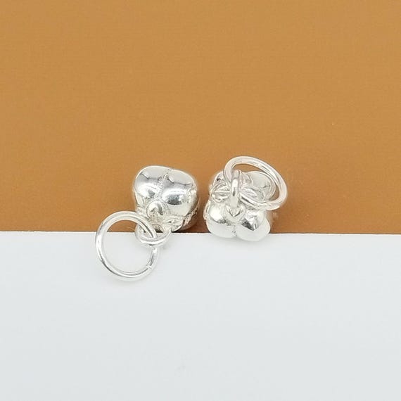 Sterling Silver Persimmon Charms 3D, 925 Silver Small Fruit
