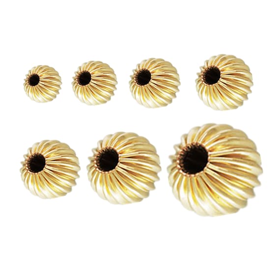 Perles Rondes En Or Jaune 14 Carats 2,5 Mm - Grande Ouverture, Idéales Pour Bijoux DIY, Neuves
