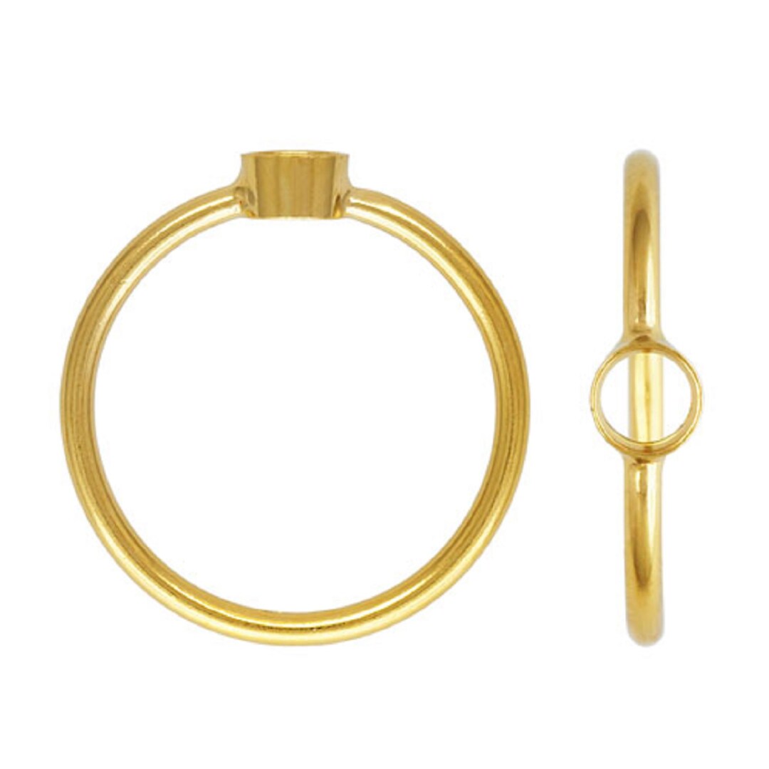 4mm 14K Gold Filled Stacking Ring, Gold Filled Stacking Ring Setting