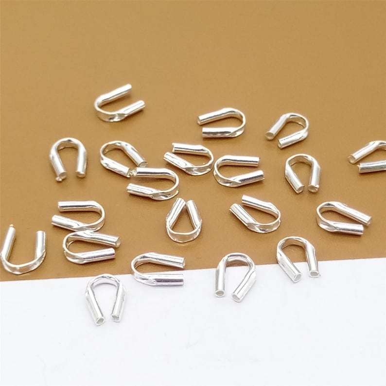 Kabelfänger i 15 sterlingsilver, trådskydd, kabelfänger, trådskydd, kabelfänger i 925 silver, trådskydd, smyckefynd bild 1