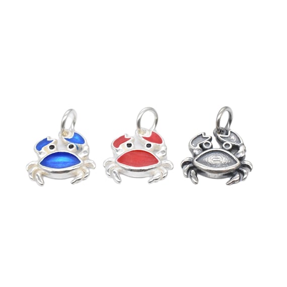 Sterling silver hotsell crab charm