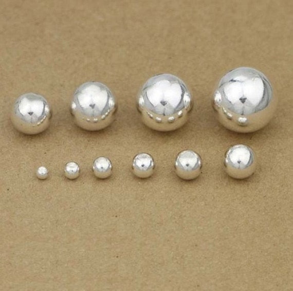 40 Golf Ball Silver-color Bead Spacers - 7mm: MrBead