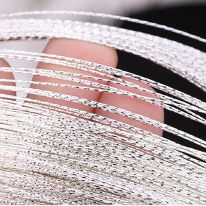 Sterling Silver Sparkle Wire, 925 Silver Half Hard Wire, Sparkle Texture Style Wire Thick 0.7mm(21 gauge) 1mm(18 gauge), 3.28 feet(100cm)