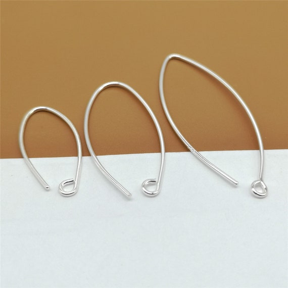 4 Pairs Sterling Silver Earring Hooks V Shape Earring Wire Etsy