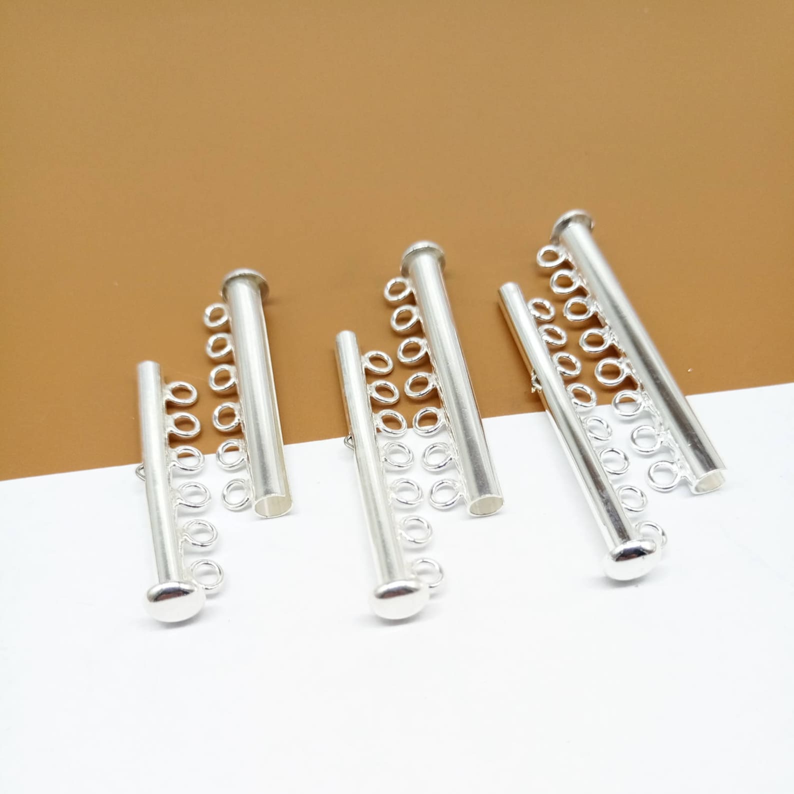 Sterling Silver Tube Clasp 925 Silver Tube Clasp 2 3 4 5 6 7 Etsy