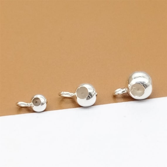 20 Sterling Silver Silicone Bail Beads 3mm 4mm 5mm 6mm W Closed Jump Rings Stopper Bail Beads W Silicone 925 Silver Silicone Beads Etsy Australia