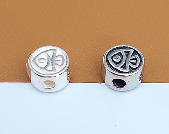 4 Sterling Silver Small Fish Beads, 925 Silver Tropical Fish Bead, Fish Spacer Bead, Sea Ocean Bead, Bracelet Bead, Necklace Bead