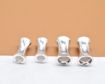 5 Sterling Silver Plain Tube Beads, 925 Silver Shiny Barrel Bead, Small Tube Bead, Tube Spacer, Bracelet Bead, Necklace Bead 7x4mm 8x5mm