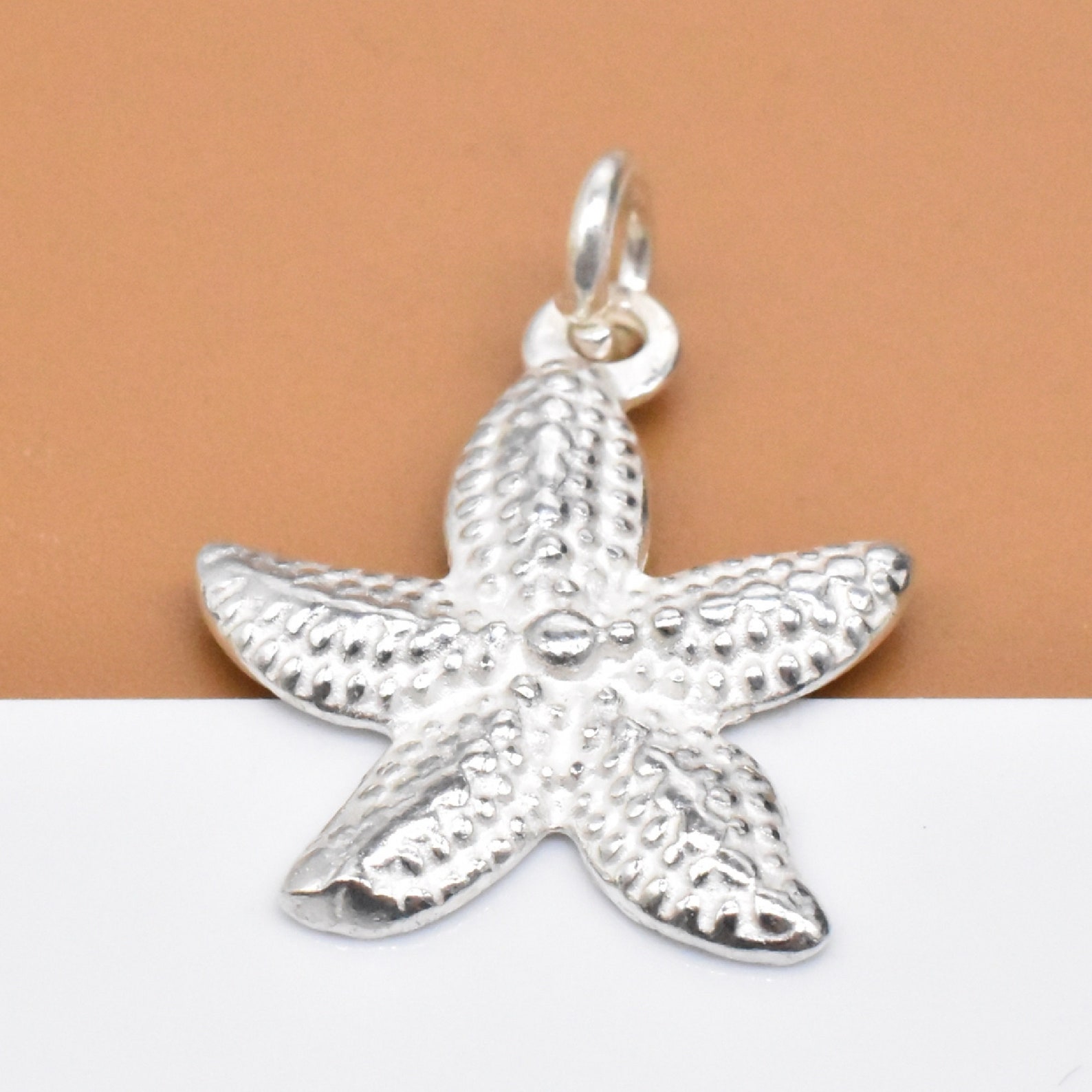 2 Sterling Silber Seestern Anhänger mit Kreuzrücken 925Er | Etsy