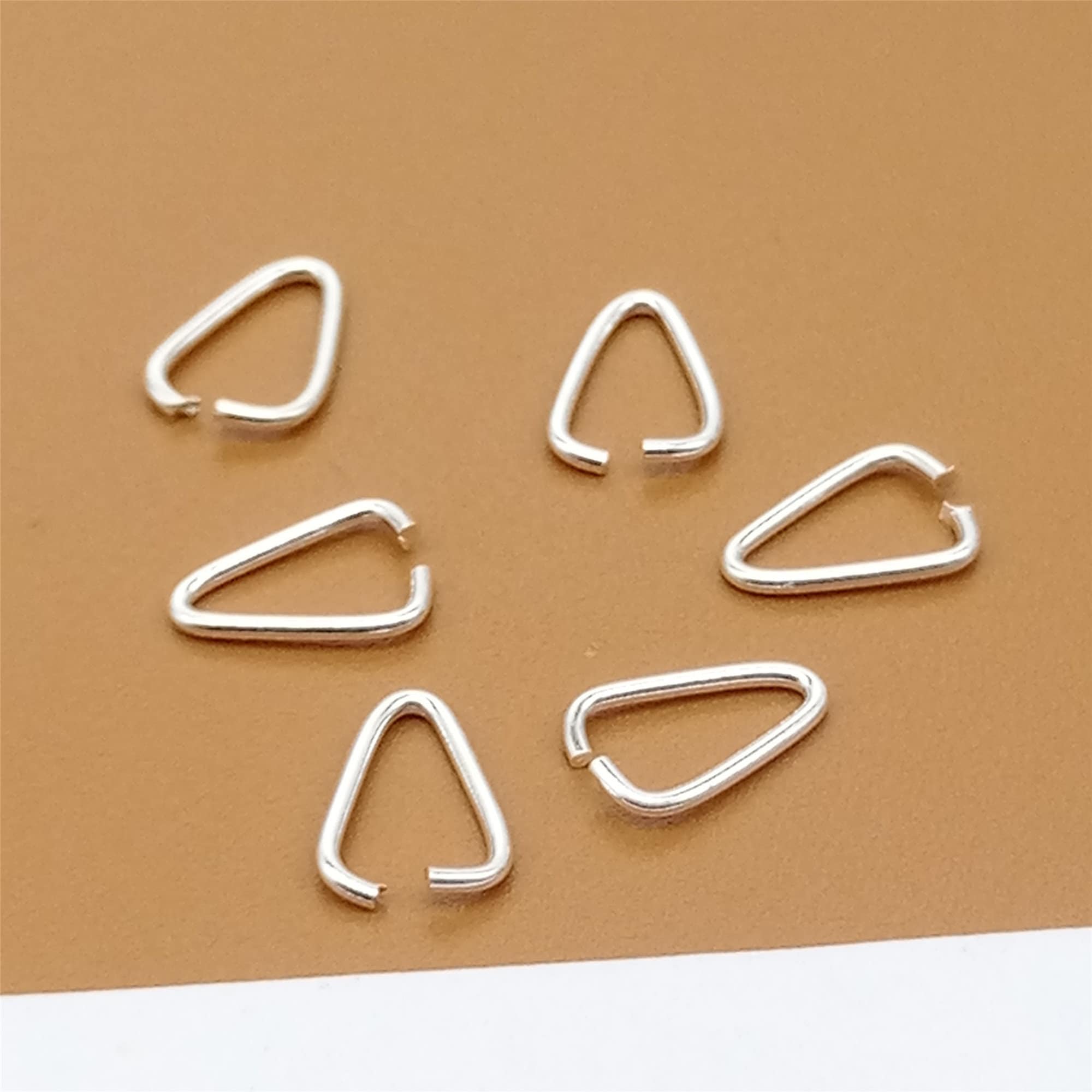 40 Sterling Silver Triangle Jump Rings Open Jump Rings 925 Etsy