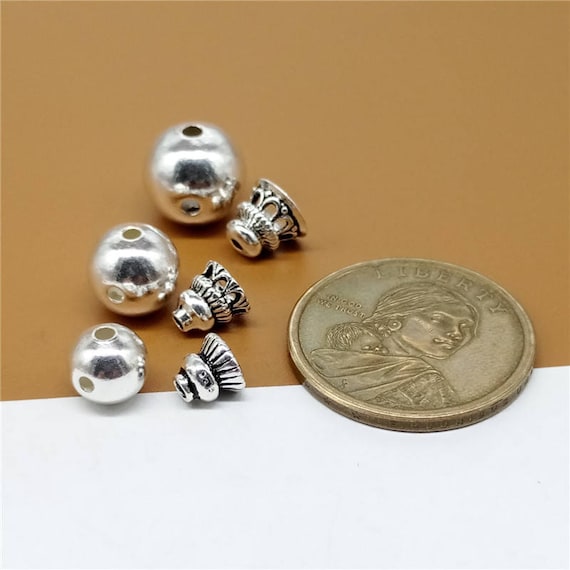 Perline Guru In Argento Sterling 925 Per Mala E Gioielli Fai Da Te - Scegli La Misura! (6mm A 20mm) - 4