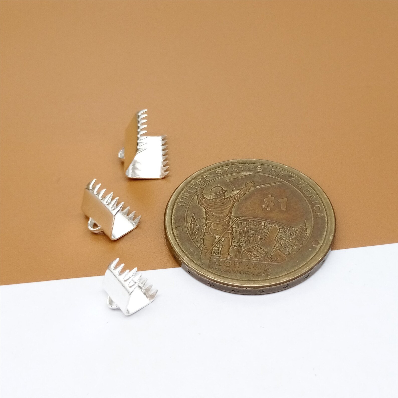 10 Sterling Silver Ribbon Crimp Ends 925 Silver Ribbon Ends Etsy