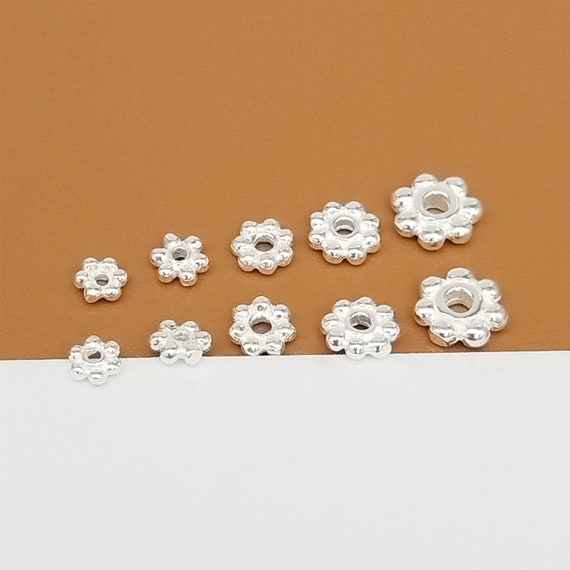 Gorgeous 925 Sterling Silver Flower Bead With Clear CZ Crystal – Perfect For European Charm Bracelets & Necklaces - View #7