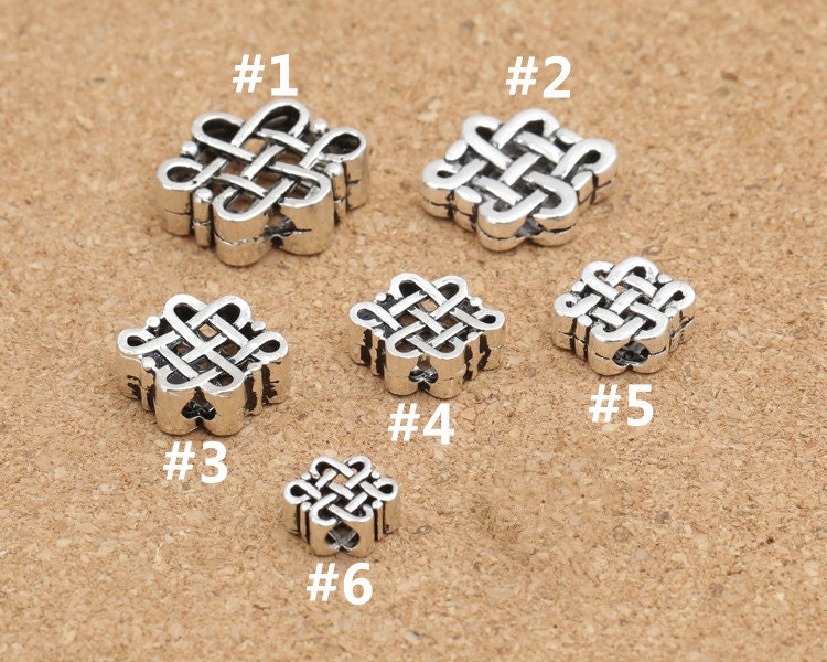 Sterling Silver Knot Beads 925 Silver Knot Beads 925 Etsy