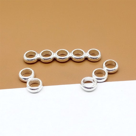 Spacer Bead 6mm Gold Plated Siver with 3.5mm Hole Slide On Charm Spacer Bead 6mm Gold Plated Siver with 3.5mm Hole Slide On Charm