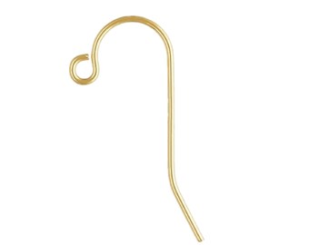 2 Pairs 14K Gold Filled French Ear Wires, Gold Filled Earring Wires, Earring Component, Earring Hook, Gold Filled Earring Findings