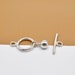 4 Sterling Silver Toggle Clasps, 925 Silver Toggle Clasps, Ball Drop ...