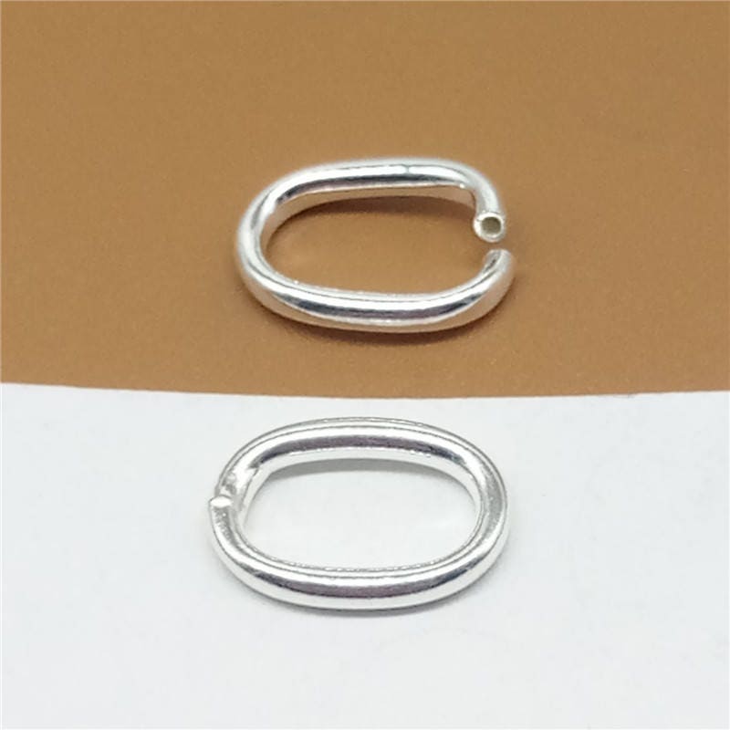 10 Sterling Silver Oval Jump Rings Open or Closed 925 Silver Etsy