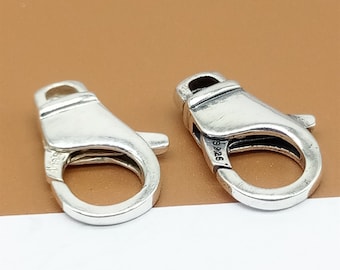 Sterling Silver Lobster Clasp, 925 Silver Lobster Claw Clasp, Large Lobster Clasp, Trigger Clasp, Necklace Clasp, Jewelry Findings