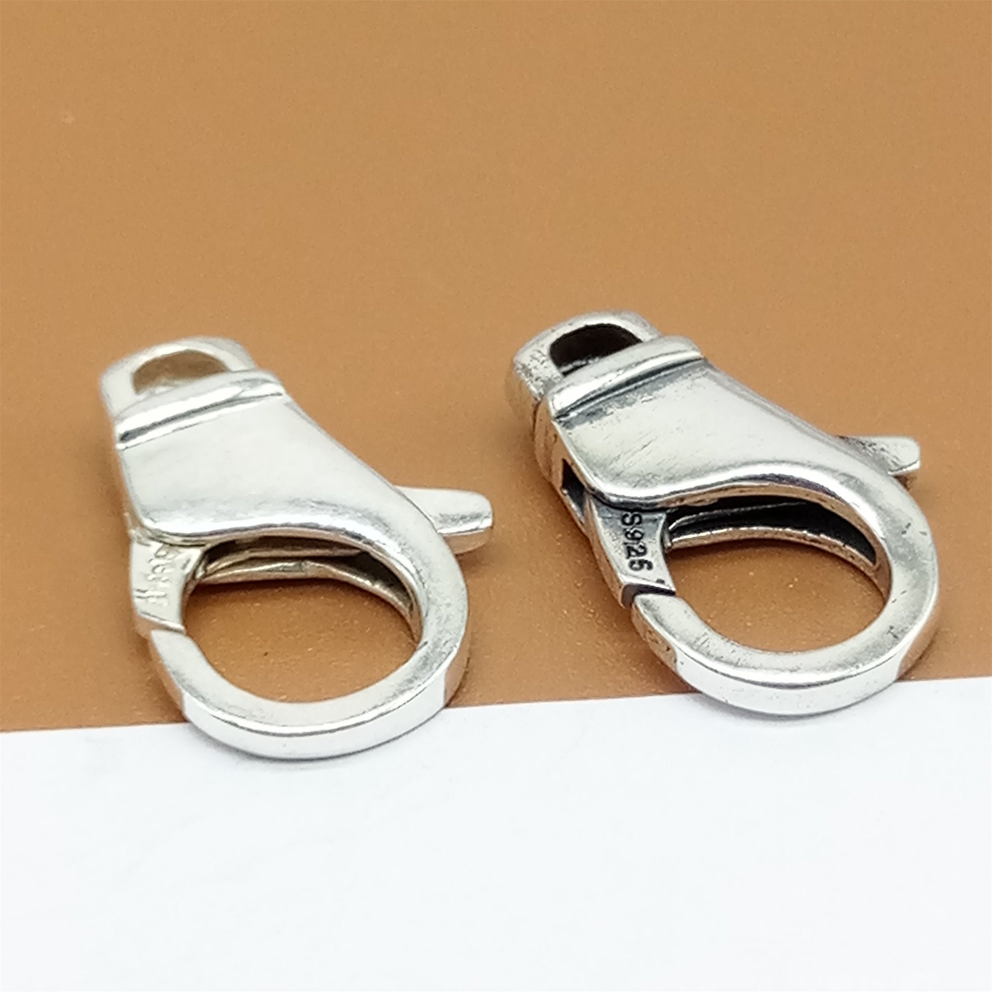 Large sterling 2024 silver lobster clasp