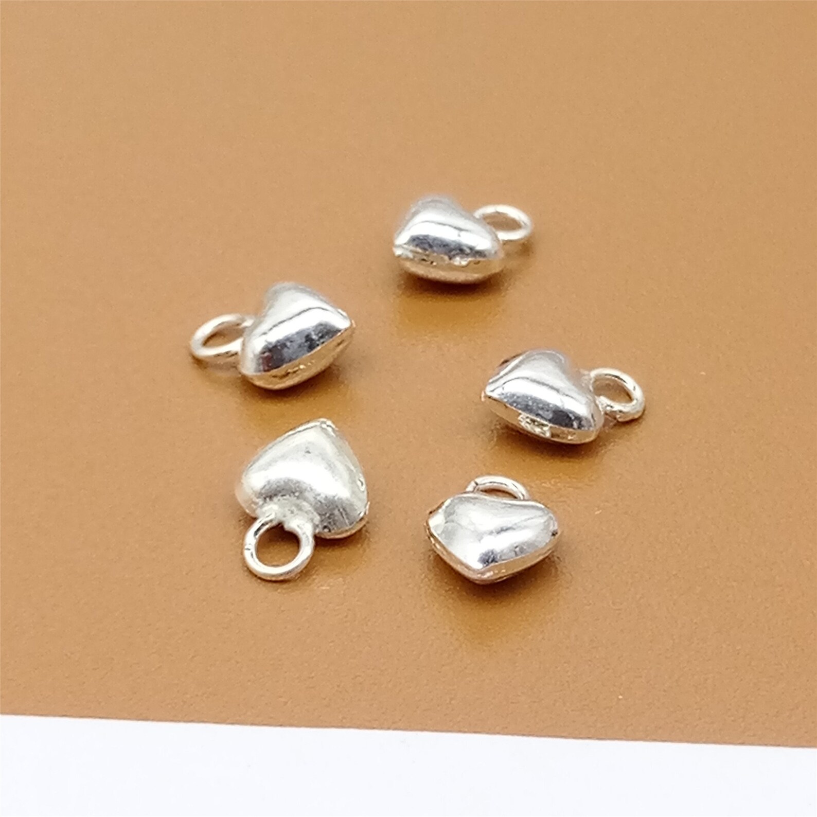 15 Sterling Silver Heart Charms Small Heart Love Heart Etsy