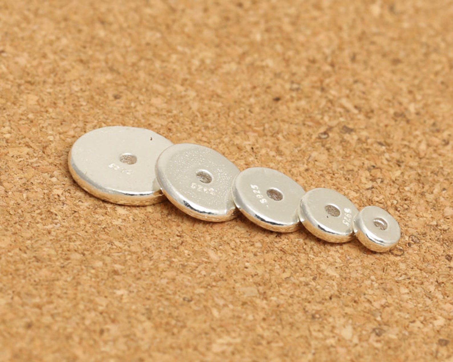 60x Sterling Silver 4mm Round Spacer Beads – 1.5mm Hole, Glossy Finish