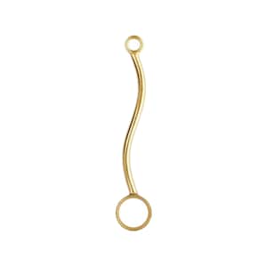 2pcs 14K Gold Filled Bezel Spiral Drops, Gold Filled 4mm Bezel Tube Drop Settings, Gold Filled Jewelry Findings 1/20 14K GF