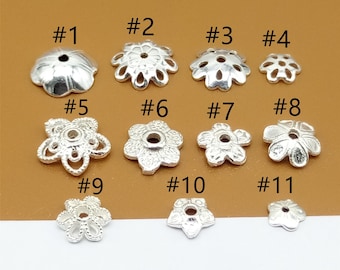 100 個 - 明るいシルバーメッキビーズキャップ 14 mm。 - Etsy 日本