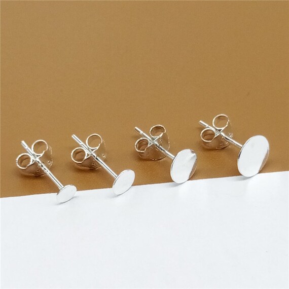 flat earring backs,18k gold earring backs for studs,Gold earring stoppers,1  pair