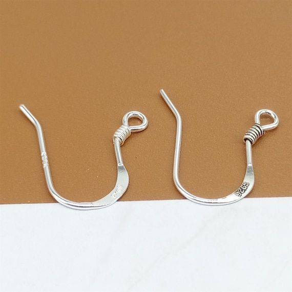 10prs Sterling Silver Earring Hooks, Ear Wires, Earring Wires, Wire Hooks,  925 Silver Earring Hooks, Earring Accessories, Ear Hooks 