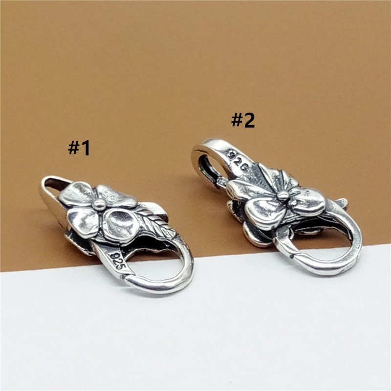 1pc Sterling Silver Lobster Clasp, S925 Silver Lobster Clasps for