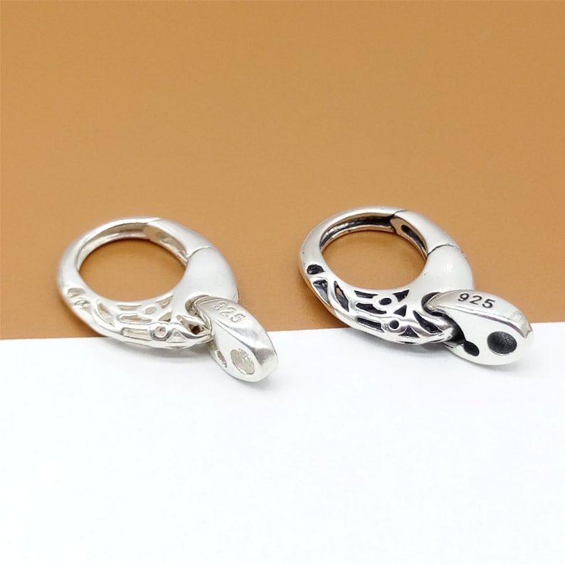 Sterling Silver Oval Lobster Clasp Oval Trigger Clasp 925 Etsy