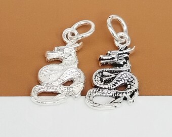 Phönix Charm Anhänger Aus 925 Sterlingsilber – Tiermotiv Drache, Für Damen Armband, Echtsilber Schmuck