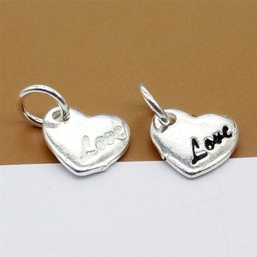 10 Sterling Silver Angel Wing Charms 925 Silver Angel Charms Etsy