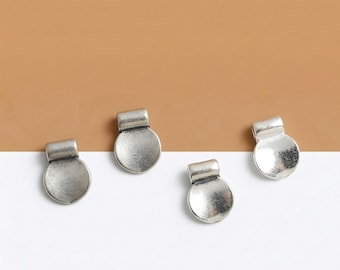 4 Sterling Silver Flat Spacer Beads for Bracelet Necklace Making, Jewelry Craft Supplies