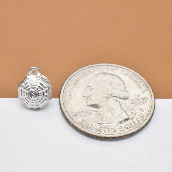 Lot De 8 Breloques Monnaie Feng Shui En Argent 925 - Bicolores, Sans Pierre, Pour Création De Bijoux