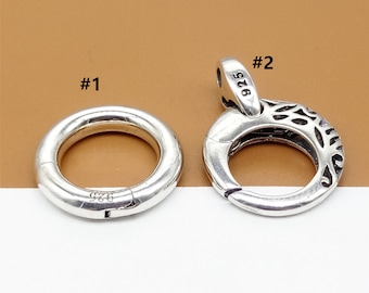 Sterlingzilveren veerringsluiting 16 mm, 925 zilveren veerringsluiting, armbandsluiting, kettingsluiting