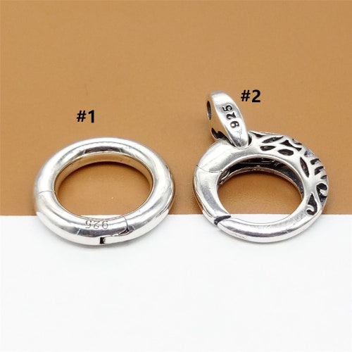 925 Sterling Silver Oxidized Spring Ring Clasp 925 Silver - Etsy