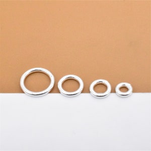 50 Sterling Silver Closed Jump Ring, 925 Sterling Silver Closed Jump Ring 3mm 4mm 5mm 6mm , Wire 22 Gauge, approx 0.6mm image 3